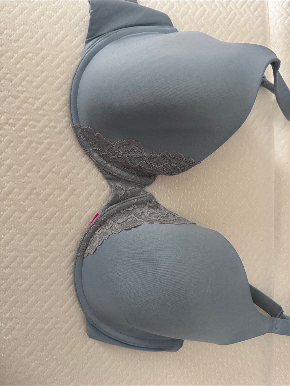 La SENZA Slate Blue Lace-Trim Push-Up Bra